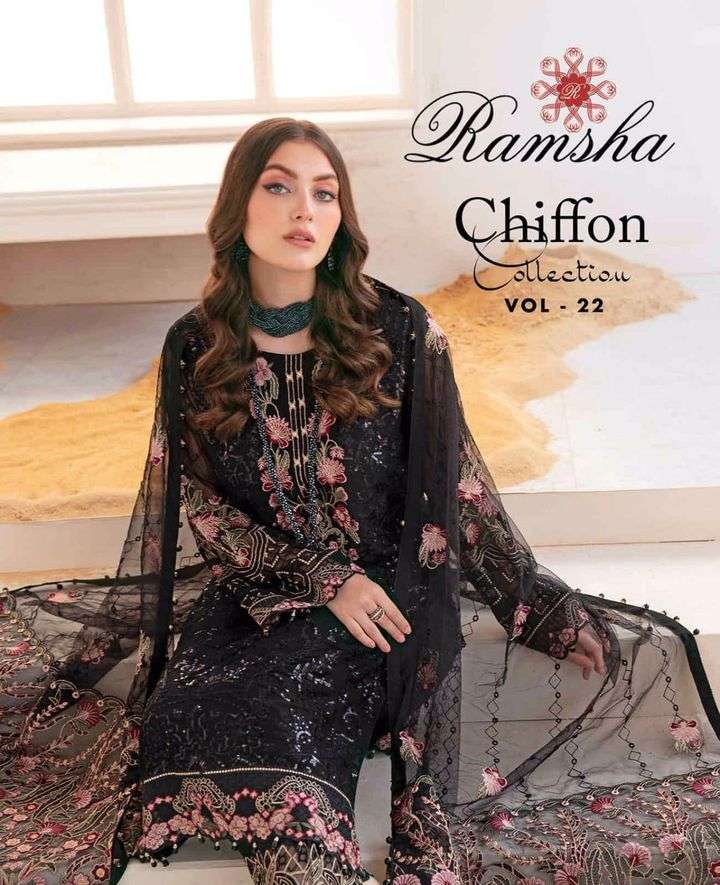 Ramsha Luxury Embroidered Chiffon Collection 2022 Vol 2
